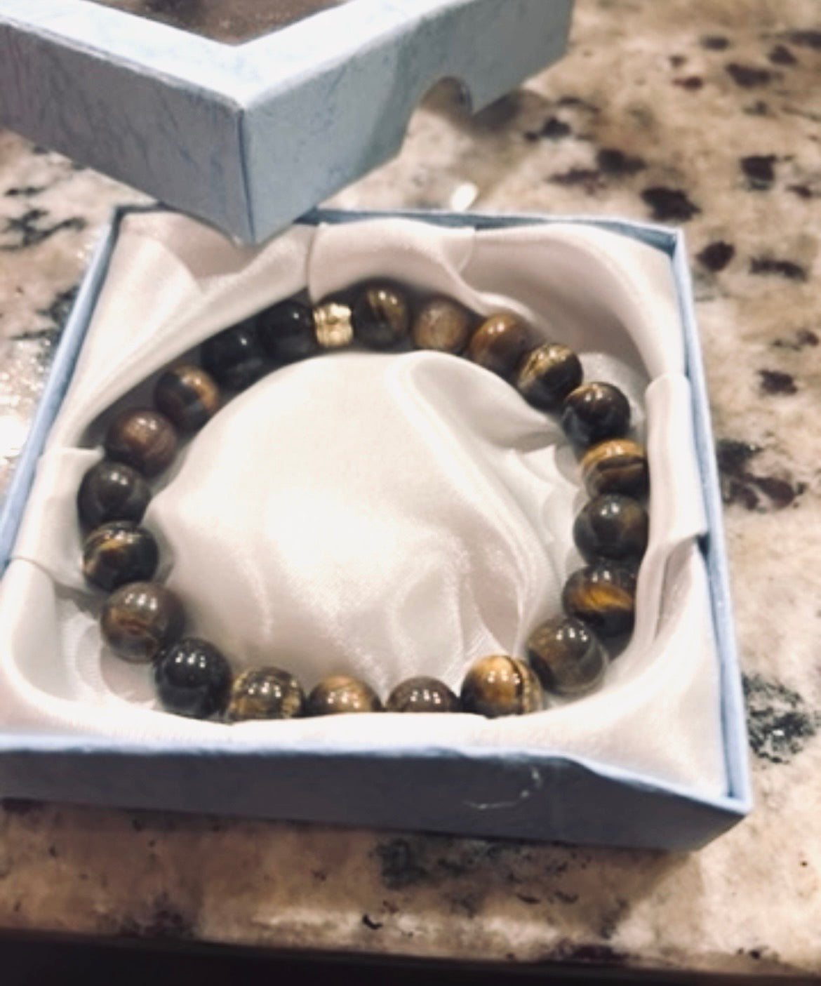 Tiger Eye and Gold Clasp